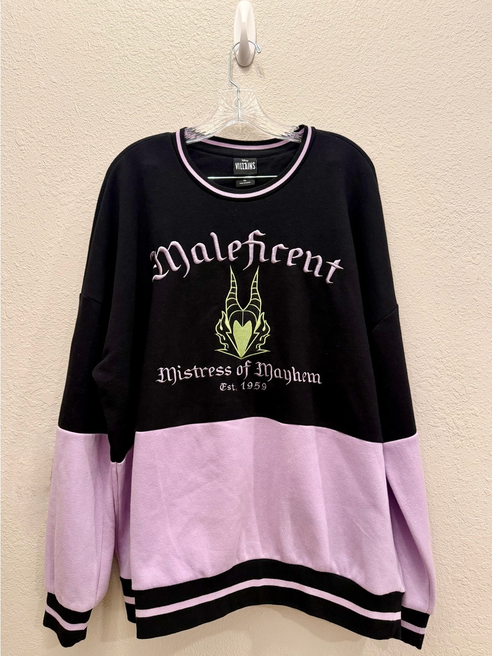 Disney Villains Maleficent Mistress of Mayhem Varsity Sweatshirt XL BoxLunch